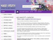 Tablet Screenshot of hobby-kreativ.sk